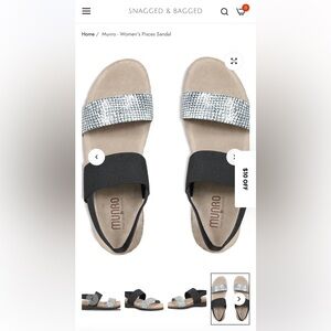 Munro Women's Sandals with Black and Silver Accents